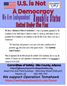 Committee of Safety, Gila County, freedom, stay free, God given rights